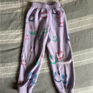 Chaser Purple Smiley Sweatpants for Kids